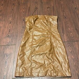 Wild Fable Tan Faux Leather Dress